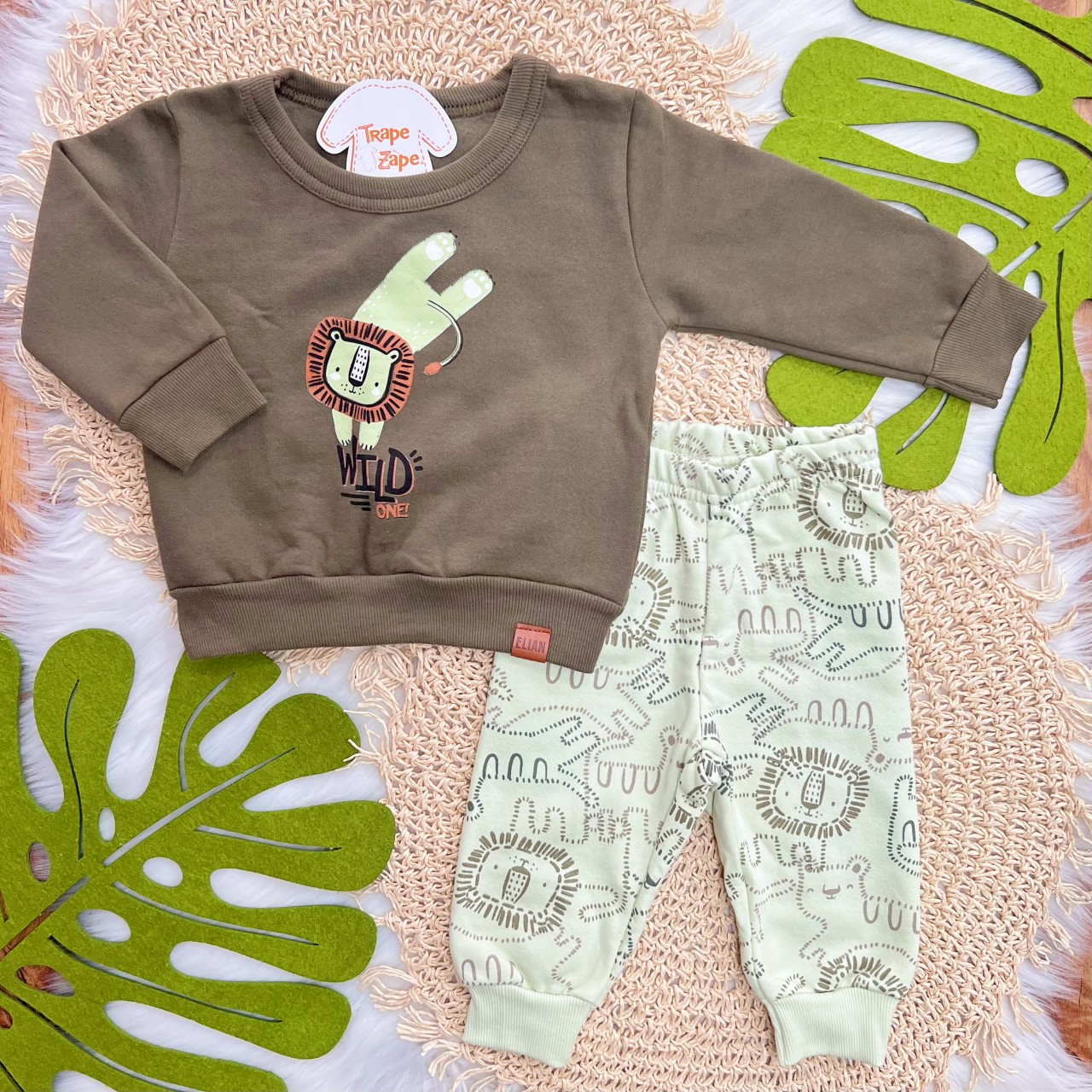 Conj. Casaco Tiger Wild One e Calça de Moletom - Verde Musgo
